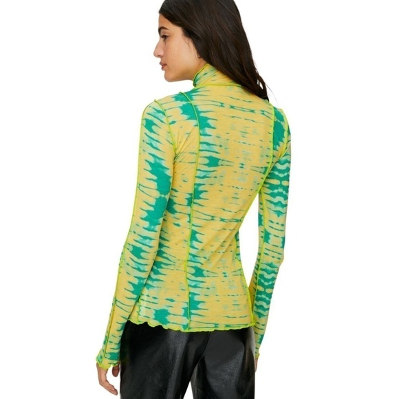 𝅺WILFRED Orbit Turtleneck Modal Long Sleeve Top Citron/Green Size XXS - Picture 5 of 10